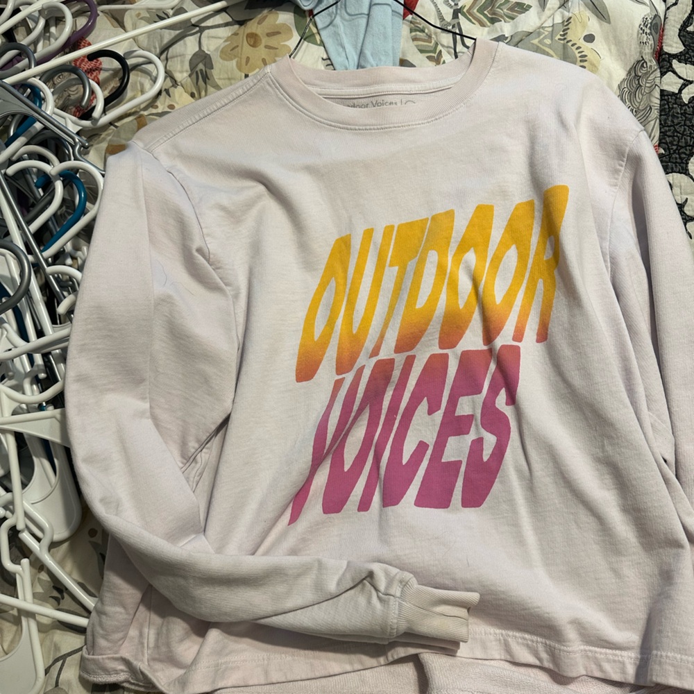 Cropped crew neck